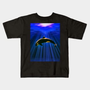Orca blue water Kids T-Shirt